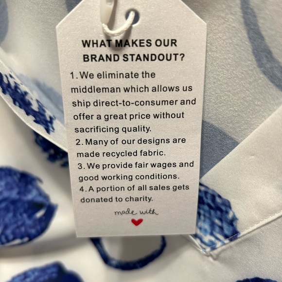 V-neck polyester 3/4 length sleeves blouse xxl = size 20 - Picture 5 of 5